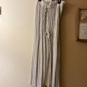 Striped Wide-Leg Pants